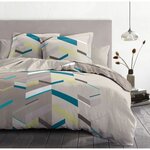 Parure de couette 240 x 260 cm : Housse de couette + 2 taies d'oreiller