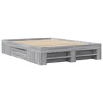 vidaXL Cadre de lit sans matelas sonoma gris 120x200cm bois ingénierie