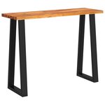 vidaXL Table console à live edge 110x35x80 cm bois d'acacia solide
