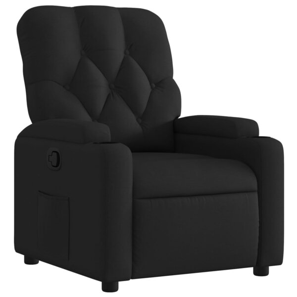 vidaXL Fauteuil inclinable Noir Tissu