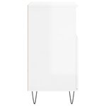 vidaXL Buffets 3 Pièces blanc brillant bois d'ingénierie