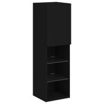 vidaXL Ensemble de meubles TV muraux 8 Pièces avec lumières LED noir