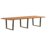 vidaXL Table à manger 320x120x74 cm bois de chêne massif rectangulaire