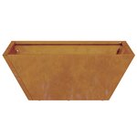 vidaXL Pots en métal Acier corten 40 x 40 x 15 cm