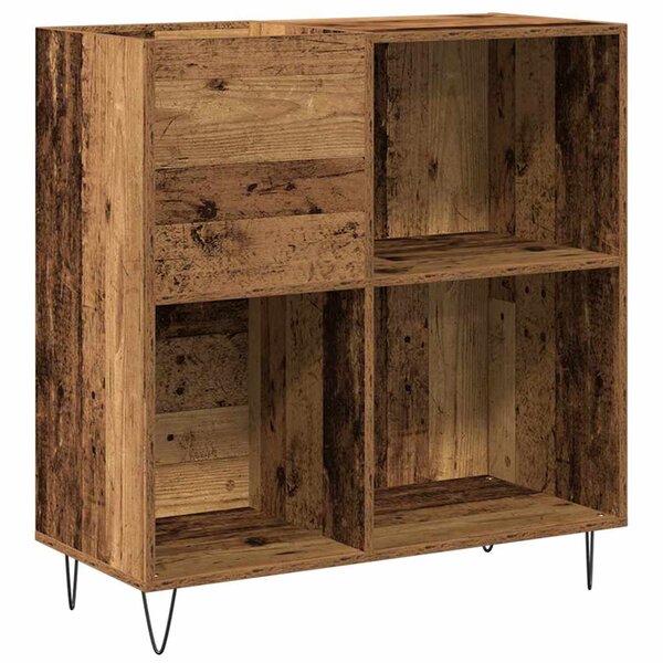 vidaXL Meuble à vinyles Bois ancien 85 x 38 x 89 cm Bois d'ingénierie