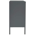vidaXL Buffet Anthracite 75x35x70 cm Acier et verre trempé