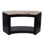 Esschert Design Banc avec rangement à bois courbé