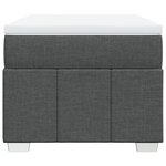 vidaXL Sommier à lattes de lit avec matelas Gris foncé 80x200 cm Tissu