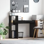vidaXL Bureau d'ordinateur Chêne noir
