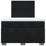 vidaXL Sommier à lattes de lit avec matelas Noir 120x200 cm Velours