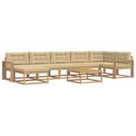 vidaXL Ensemble de canapés d'extérieur 8 Pièces Blanc et Beige