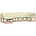 vidaXL Ensemble de canapés d'extérieur 7 pc Blanc et crème