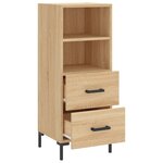 vidaXL Buffet Chêne sonoma 34 5x34x90 cm Bois d'ingénierie