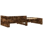 vidaXL Cadre de lit sans matelas chêne fumé 100x200 cm bois ingénierie