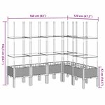 vidaXL Jardinière avec treillis blanc 160x120x142 5 cm PP