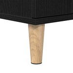 vidaXL Cabinet de Salle de Bain avec porte Chêne noir 30 x 30 x 100 cm