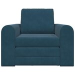vidaXL Canapé-Lit Bleu 98 x 71 x 83 cm Velours