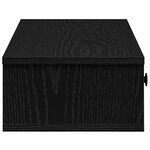 vidaXL Étagère murale et tiroirs noir 100x37 5x19 cm bois d'ingénierie
