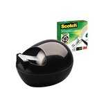 Dévidoir design + 1 rouleau de ruban adhésifs 19 mm x 7,5 m inclus noir scotch