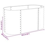 vidaXL Lit surélevé de jardin 160x80x81 cm Acier galvanisé Gris