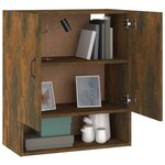 vidaXL Armoire murale Chêne fumé 60x31x70 cm Bois d'ingénierie