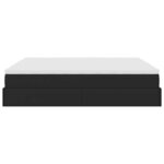 VidaXL Cadre de lit ottoman avec matelas noir 160x200 cm similicuir