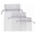 Pochon organdi ivoire 12 x 12 cm (lot de 25)