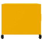 vidaXL Table basse jaune moutarde 68x50x43 5 cm acier laminé à froid