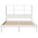 vidaXL Lit bibliothèque sans matelas blanc 160x200 cm bois pin massif