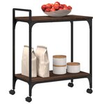 vidaXL Chariot de cuisine chêne marron 60 5x31x72 5 cm bois ingénierie