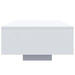 vidaXL Table basse avec lumières LED blanc 85x55x31 cm