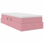 vidaXL Lit avec rangement et matelas Rose 100 x 200 cm Velours