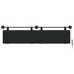 vidaXL Tête de lit suspendue Avec lumière LED Noir Tissu