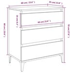 vidaXL Buffet Blanc brillant 60x35x70 cm Bois d'ingénierie