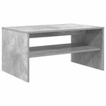 vidaXL Table basse Gris béton 80 x 50 x 40 cm Bois d'ingénierie