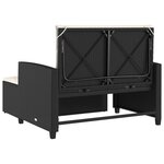 vidaXL Canapé de jardin avec coussins 2 places noir résine tressée