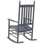 vidaXL Chaises à bascule sièges incurvés lot de 2 gris peuplier massif