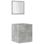 vidaXL Ensemble de meubles de salle de bain 5 Pièces gris béton