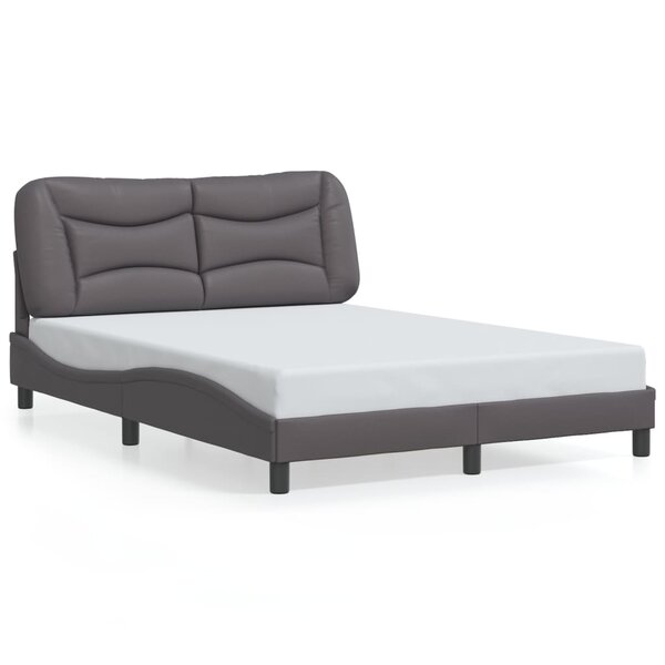 vidaXL Cadre de lit sans matelas Hvar gris 120x200 cm similicuir