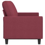 vidaXL Canapé à 3 places Rouge bordeaux 180 cm Tissu