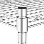 vidaXL Étagère de rangement 5 niveaux roues 75x35x155 cm Chrome 250 kg