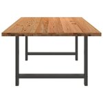 vidaXL Table à manger marron clair bois de chêne massif rectangulaire