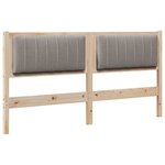 vidaXL Tête de lit capitonnée Marron 150 cm Pin massif