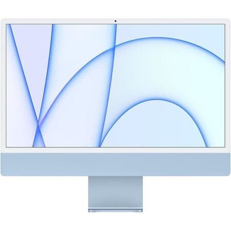 Apple - 24 iMac Retina 4,5K (2021) - Puce Apple M1 - RAM 8Go - Stockage 256Go - GPU 8 coeurs - 2 Ports USB 3 - Bleu