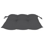 vidaXL Chaises de jardin et coussins anthracite lot de 4 Bois de teck
