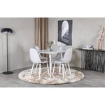 Venture Home Chaises à manger lot de 2 Polar polyester gris/blanc