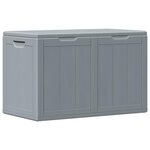 vidaXL Boîte de rangement de jardin 180 L Gris PP aspect bois
