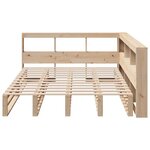 vidaXL Lit bibliothèque sans matelas 140x190 cm bois de pin massif