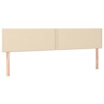 vidaXL Sommier à lattes de lit et matelas et LED Crème 200x200cm Tissu