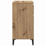 vidaXL Cabinet de chevet avec tiroir chêne artisanal 40 x 35 x 70 cm